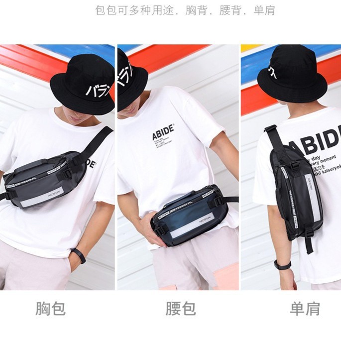 Tas Selempang Pria Tas Kanvas Tas Sling Bag HAOSHUAI ORI 100% - (HSEE)