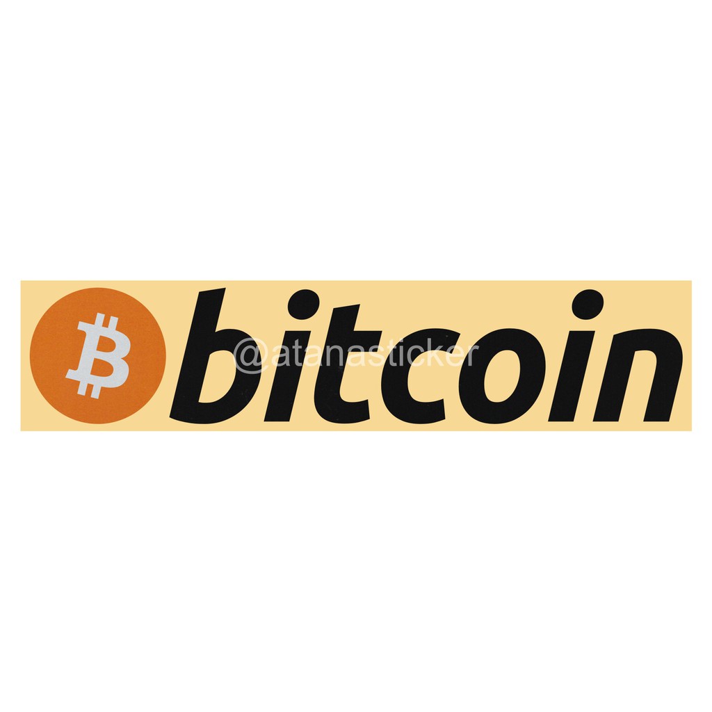 Sticker Cutting Logotype Bitcoin 10x3,5cm