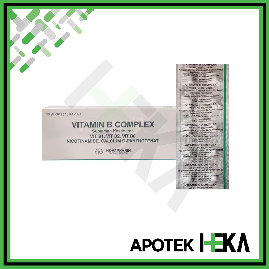 Vitamin B Complex Novapharin Box isi 10x10 Tablet (SEMARANG)