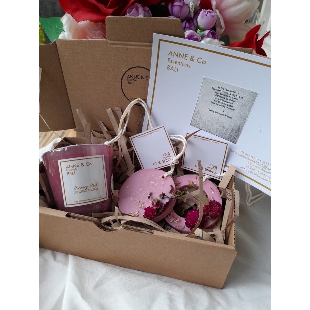 Anne & Co Bali || Valentine Hampers Gift Kado Valentine Pink Aromatherapy Candle
