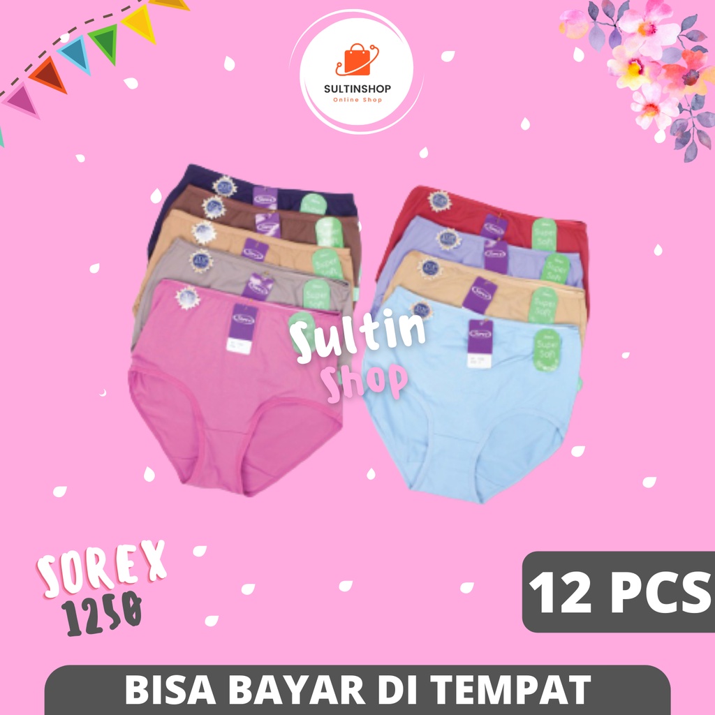 Grosir Celana Dalam Wanita CD Sorex 1250 Lusinan / Pakaian Dalam Sorek Wanita Dewasa / Underwear Dal
