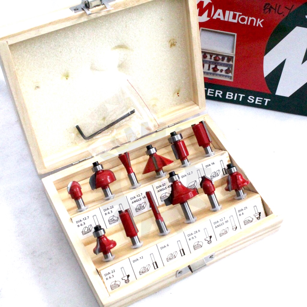 MAILTANK SH121 Mata Profil Kayu / Router Bit Set 12pcs