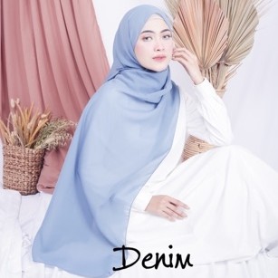 Bella Pashmina New  Fashion Muslim Pashmina Bella Double Hycon-Denim