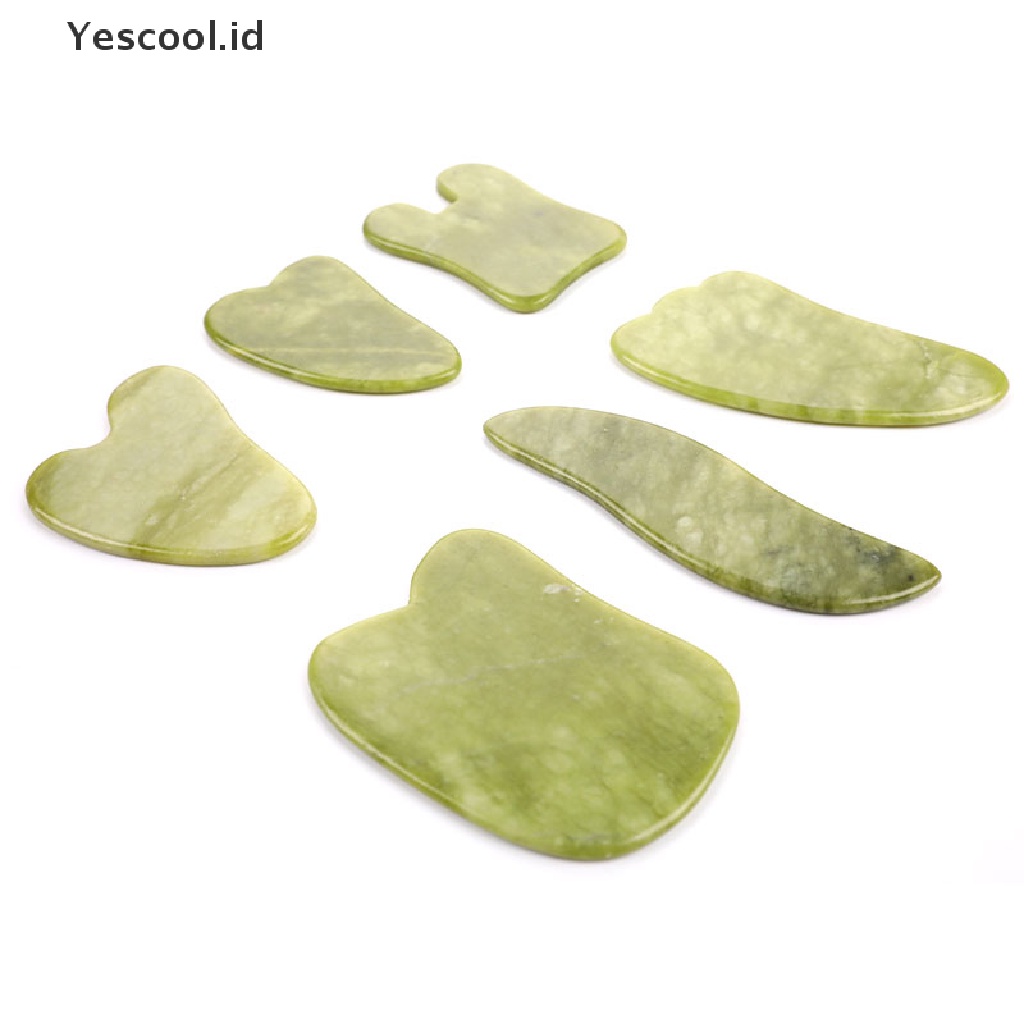 Plat Giok Gua Sha Alami Untuk Pijat Wajah