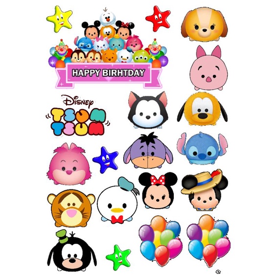 Jual Topper Hiasan Kue Ulang Tahun Tsum Tsum | Shopee Indonesia
