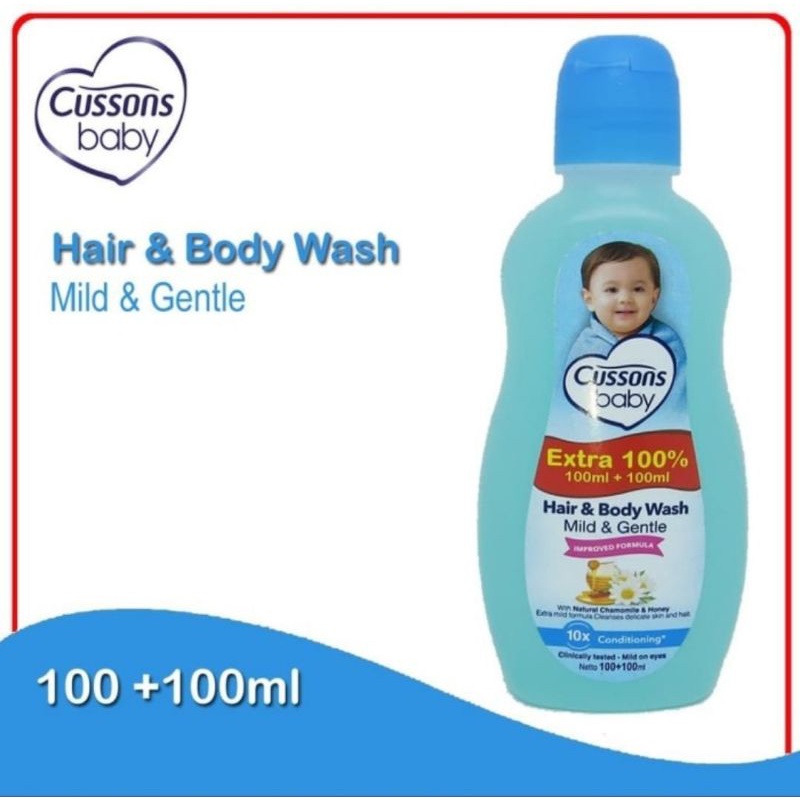 Cussons Baby Hair &amp; Body Wash 100ml+100ml (200ml)/Sabun &amp; Shampo Bayi/Sabun Cair Bayi