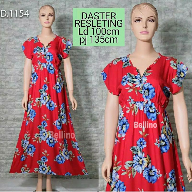 Daster Wanita Resleting Motif Bahan Rayon Super Soft Adem Allsize Fit L / Daster Manohara Motif Adem