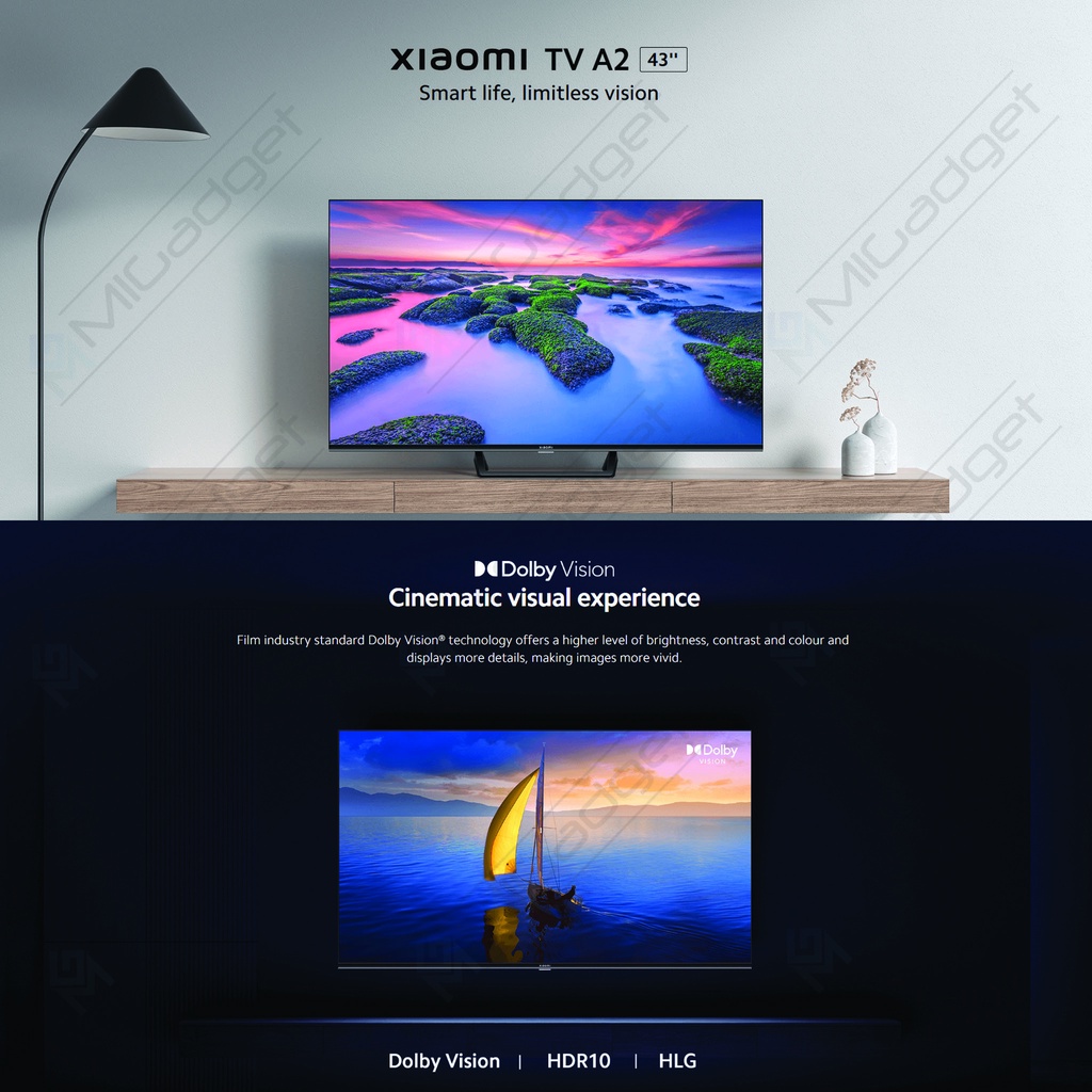 Xiaomi Mi LED TV A2 A 2 43 Inch 4K UHD Dolby Vision HDR 10 Android Smart TV