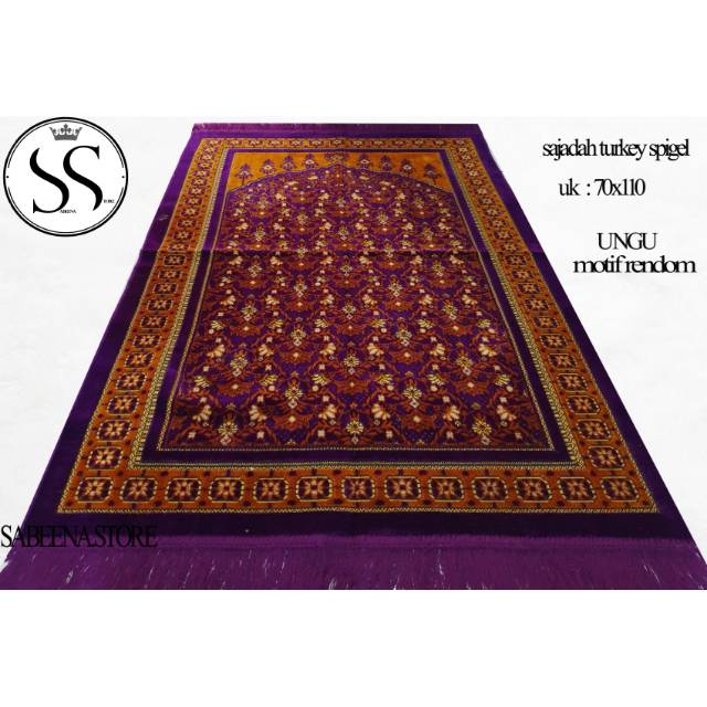 COD Sajadah Turkey Bulu Ukuran Jumbo 70x110 Perlengkapan Sholat Bay Sabeena.Store