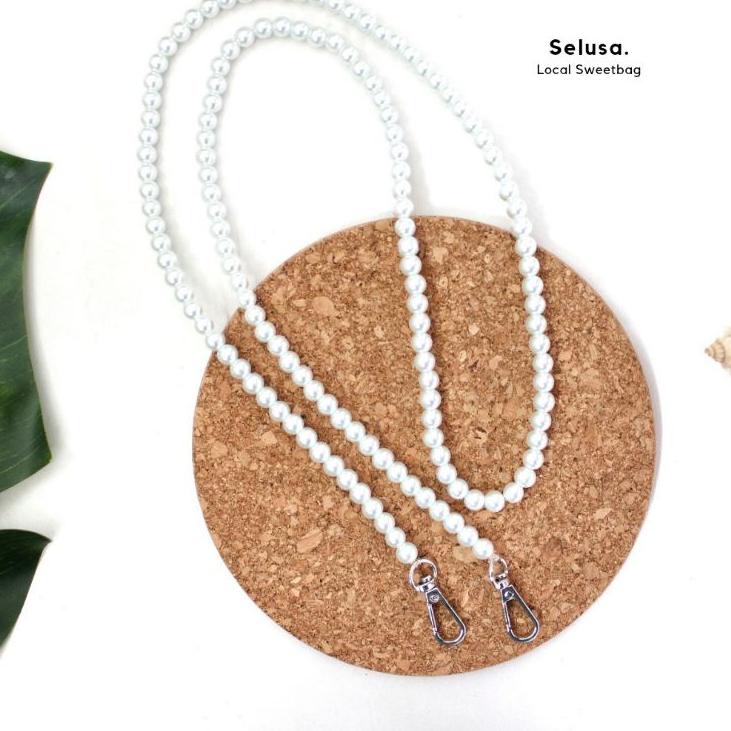 Murah Terpopuler PEARLS STRAP By Selusa | Tali Tas Panjang Mutiara Wanita Terbaru