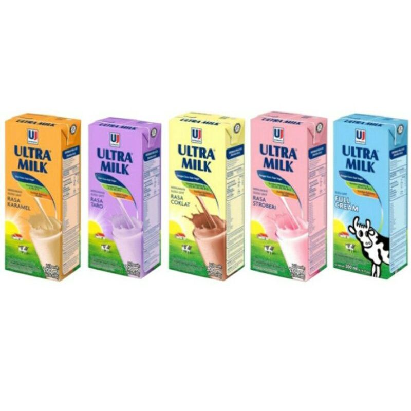 

Ultra milk 200mlCoklatStrawberryFull creamTaroCaramel Ultra Milk