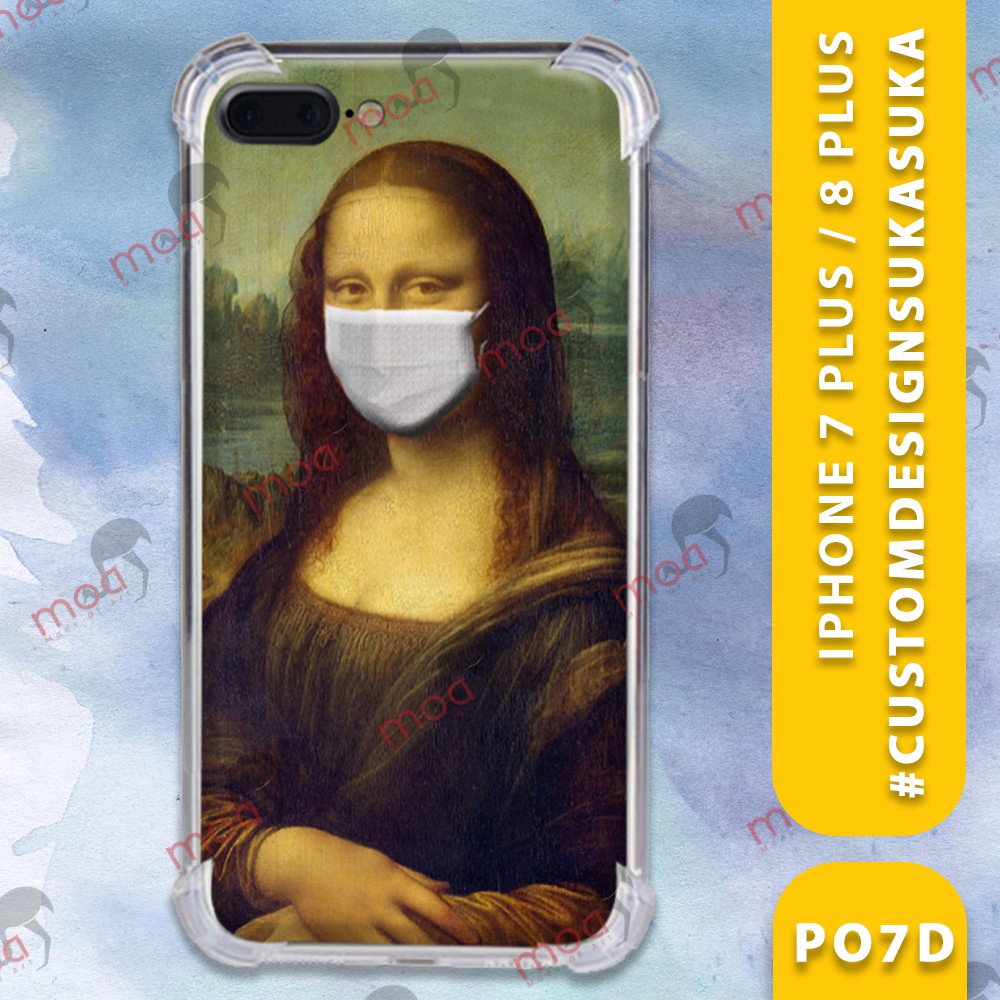 Custom Case Sarung HP Premium Anti Crack Casing Handphone Apple iPhone 7 Plus 8 Plus Artisan Mewah