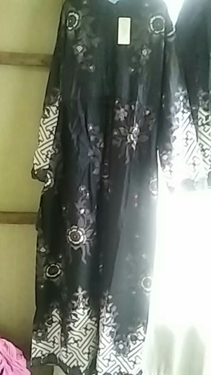 Baju Batik Couple Keluarga Gamis Jumbo Murah Pasangan Modern Muslim | Klyn - 014 Cg Pagar Bungan