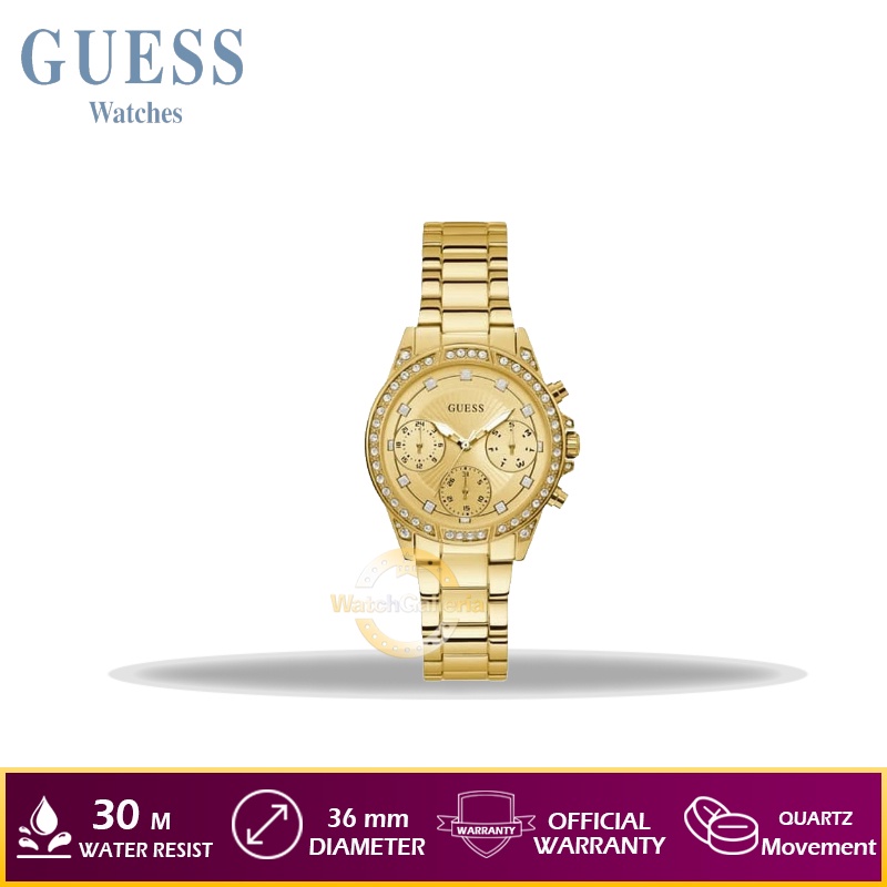 Jam Tangan Wanita GUESS W1293L2 - Gold Original