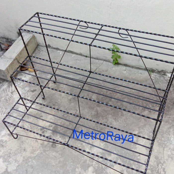 Rak Tanaman - Rak Pot Besi 3 Susun / Rak Pot Tanaman