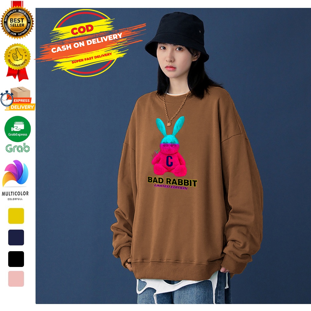 🅳🅵 Sweater Bad Rabbit | Sweater Wanita &amp; Pria Hits Viral | Original Untitres | Dhea Fashion