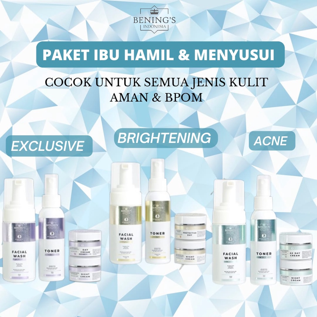 BENING'S SKINCARE BY DR OKY PRATAMA PAKET MOTHER EDITION | SKINCARE IBU HAMIL & MENYUSUI