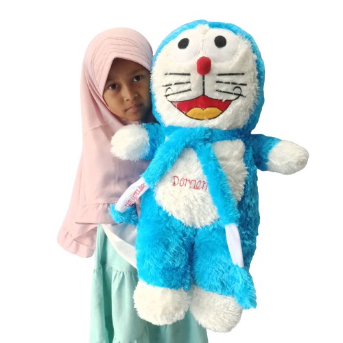 BONEKA DORAEMON XL RASFUR GRATIS COSTUM UKIR NAMA CETAK PHOTO