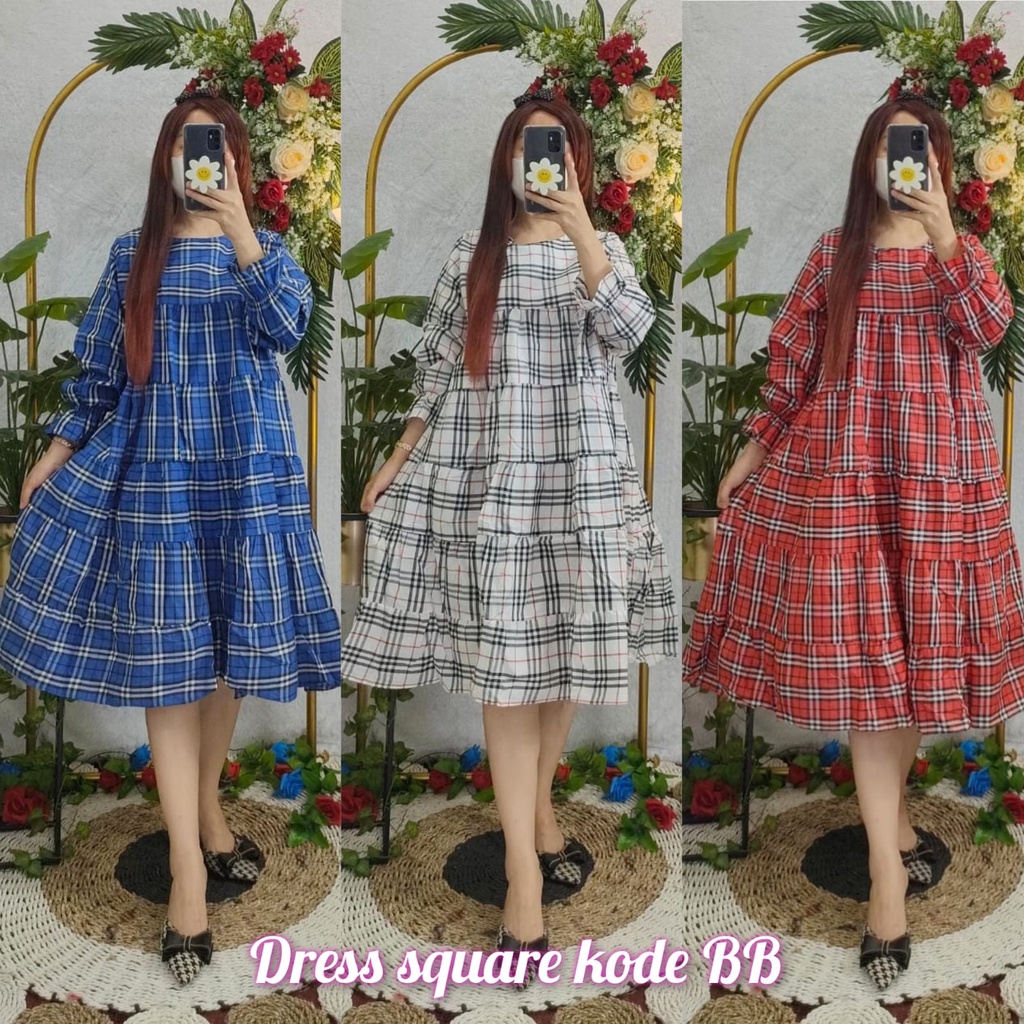 Midi square dress / gamis midi / midi kotak / midi chanda