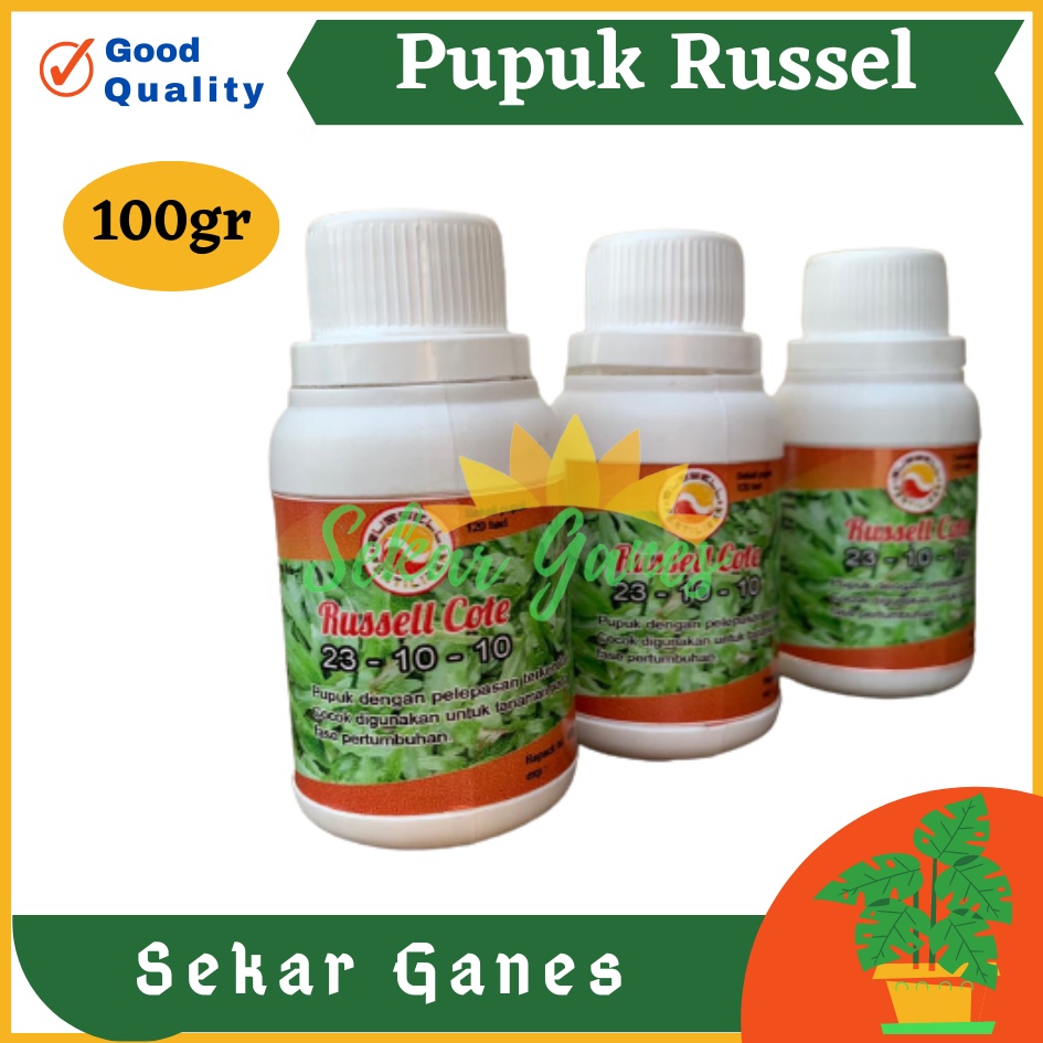 TERMURAH Pupuk Russell Cote Slow Release 23-10-10 100 Gr Pupuk Osmocote 23-10-10 Aglonema Monstera, dan Tanaman masa vegetatif Pupuk Slow Release Original Untuk Sawit Thailan Dus Bonsai - Russell Cote Slow Release 23-10-10