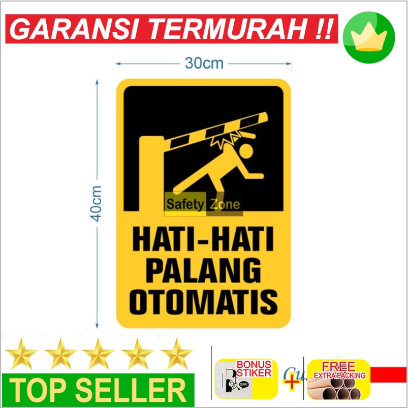 

Murah RAMBU PLANG/PLAT/LALU LINTAS HATI HATI PALANG OTOMATIS 30X40CM Keren