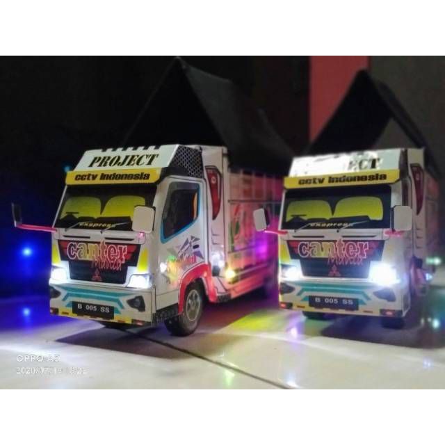 Miniatur truk terbaru oleng mania P30 sudah lampu dan 