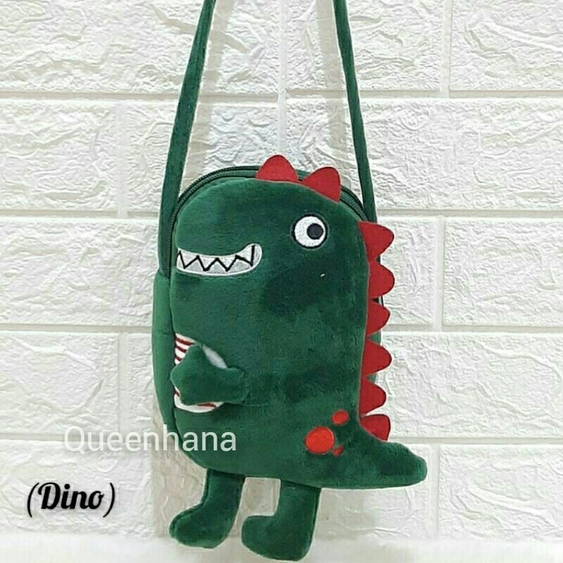 Tas Selempang Anak Boneka Dinosaurus / Tas Selempang Boneka / Tas Bahu