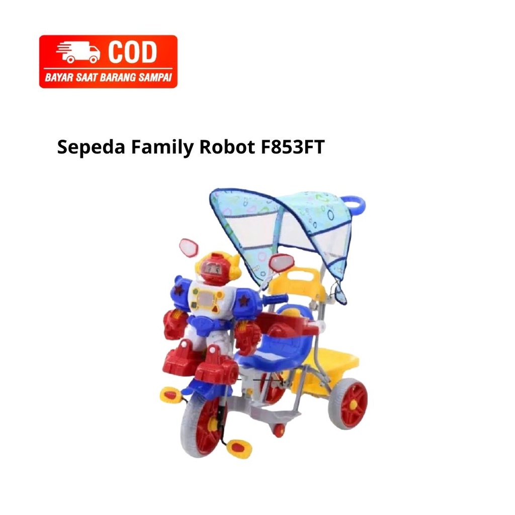 JNE - Family Sepeda Roda 3 Robot Musik / Sepeda Family Pesawat / Sepeda Anak Roda 3 Family