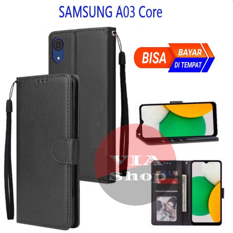 FOR SAMSUNG A03 CORE  FLIP CASE COVER LEATHER PREMIUM SARUNG DOMPET UNTUK SAMSUNG A03 CORE