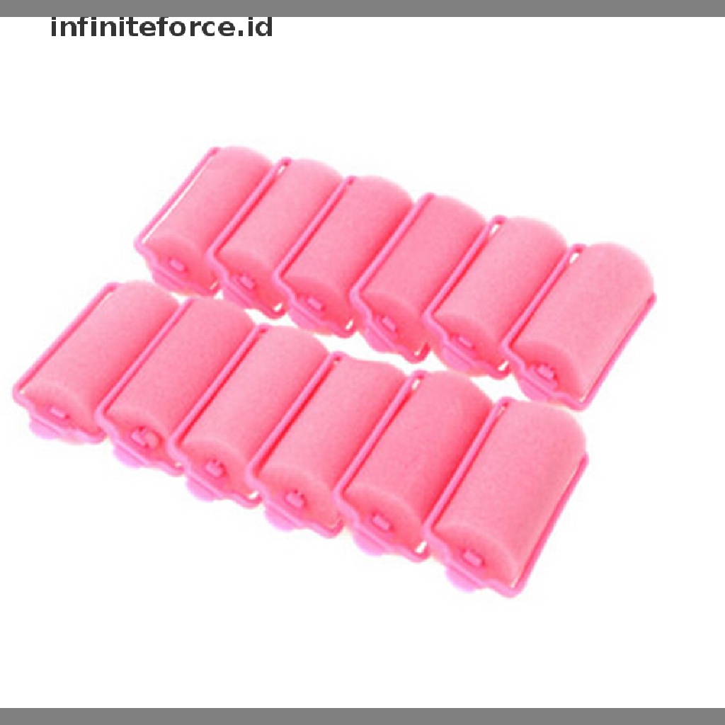 (Infiniteforce.Id) 12pcs / Kantong Rol Pengeriting Rambut Bahan Spons Foam