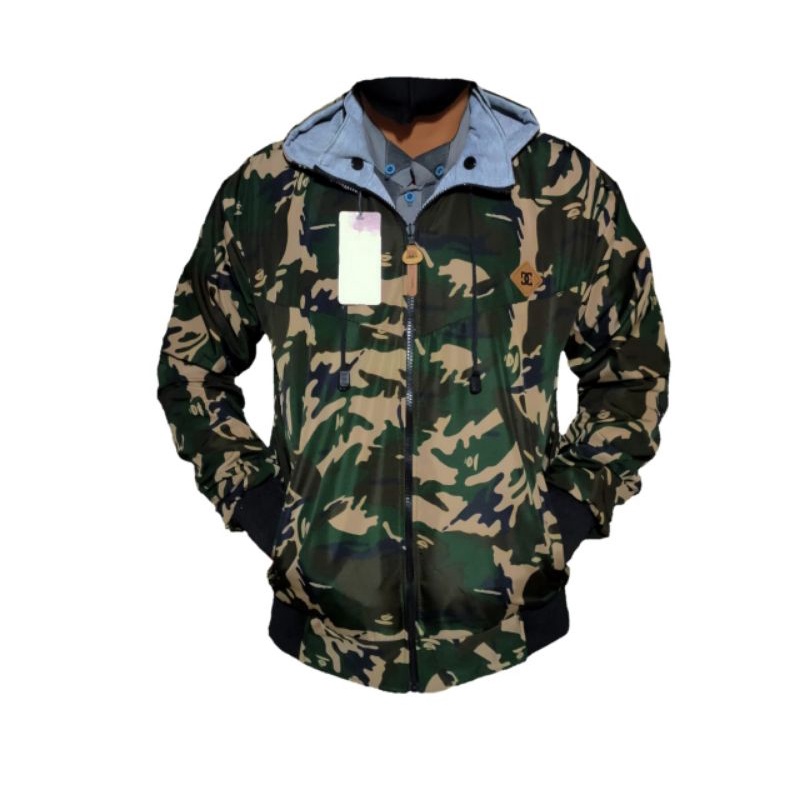 Jaket Bolak Balik Loreng Premium Jaket Parka Pria Wanita Motif Tentara Jaket Murah Best seller