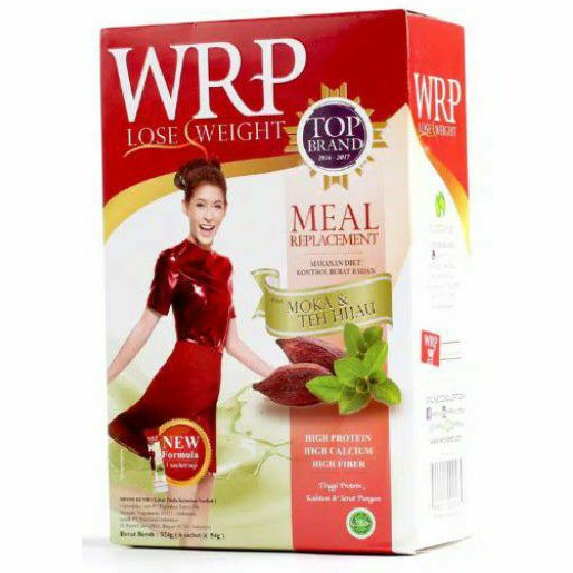 WRP Lose Weight Moka &amp; Teh Hijau 324gr (6sachet) - WRP meal Replacement - Susu Diet