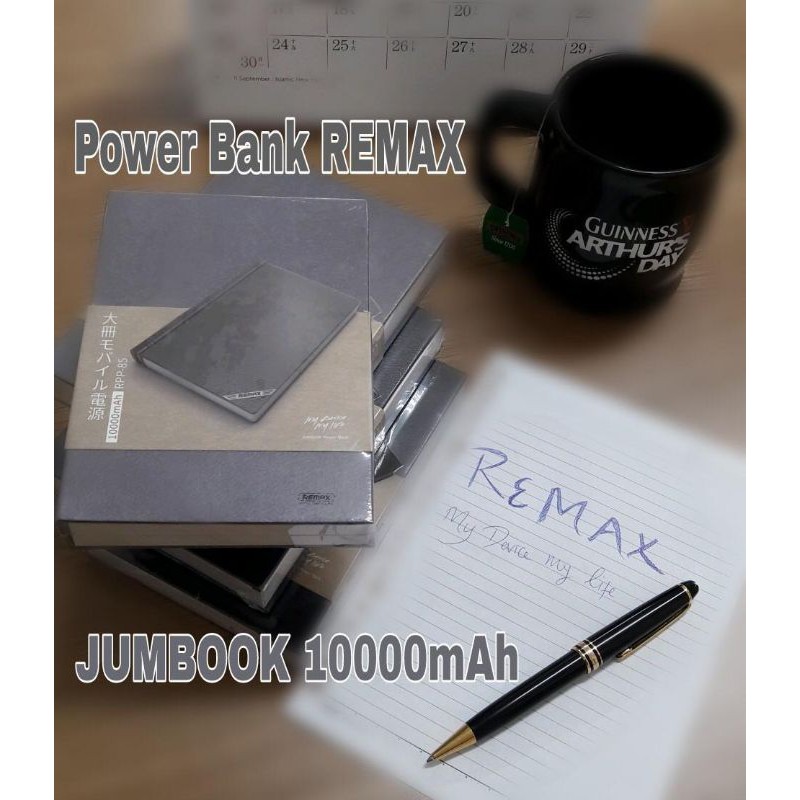 POWER BANK REMAX ORIGINAL 100% 10.000mah 2usb jumbook model buku