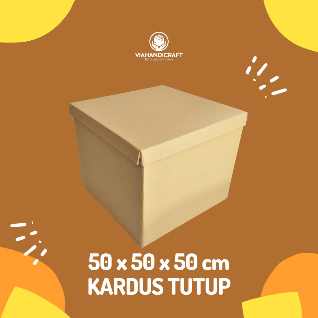 

Kardus Box Tutup 50 x 50 x 50 cm Dus Packing Pindahan Besaran Rumah Tebal