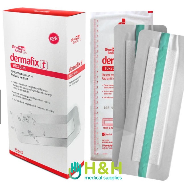 Dermafix T Waterproof 10 x 25 CM/Plester Luka Waterproof /Plester Luka Anti air /Handsplast