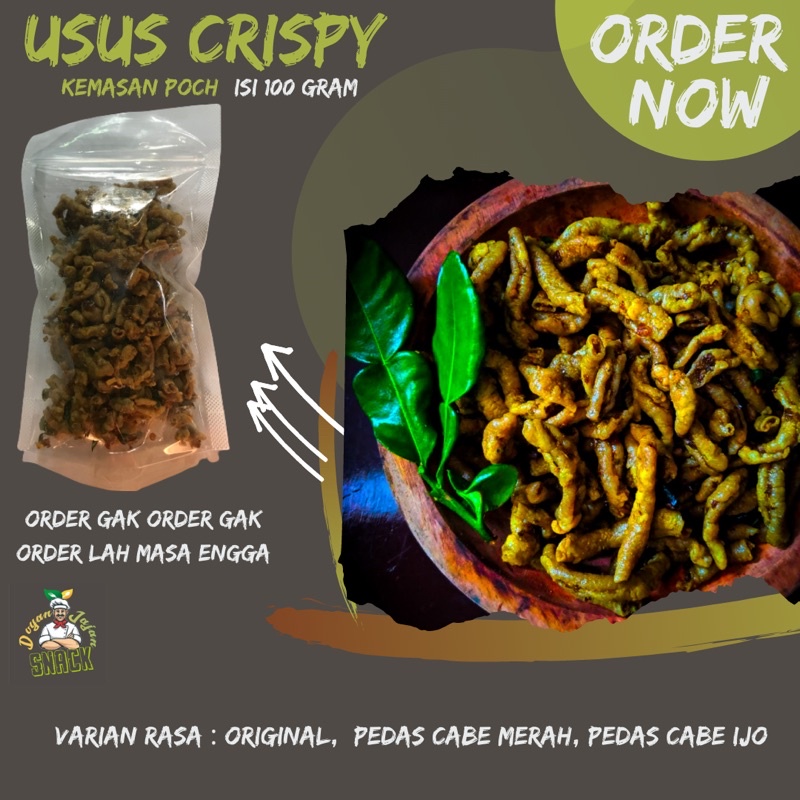 

usus crispy | usus makan ringan | lejat enak renyah