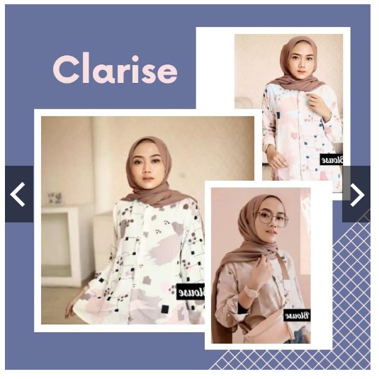 Fifi Fashion Kemeja Clarise / Blouse Clarise / Blouse Monalisa / Jasmin