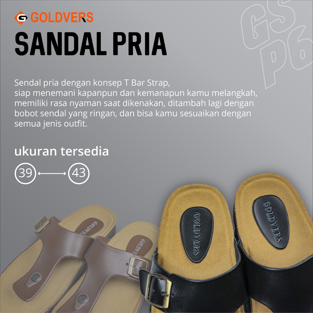 Sandal Casual Pria Dan Wanita Semi Kulit Sintetis T Bar Strep Lembut Kekinian Sythentic Rubber Nyaman