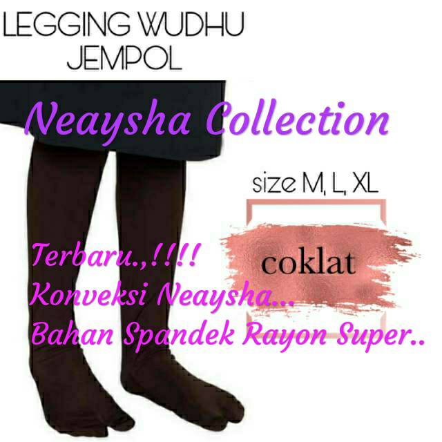 Legging wudhu jempol Terbaru dari Neaysha Collection bahan spandek rayon super...