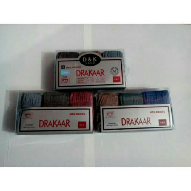 1 Box 3 Pcs Celana Dalam Drakaar - CD Pria Dewasa - Murah dan Berkualitas