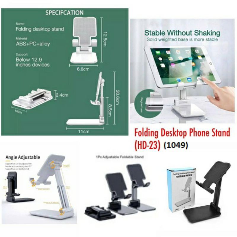 Stand Phone Holder Folding Desktop Model B31, Model HL28