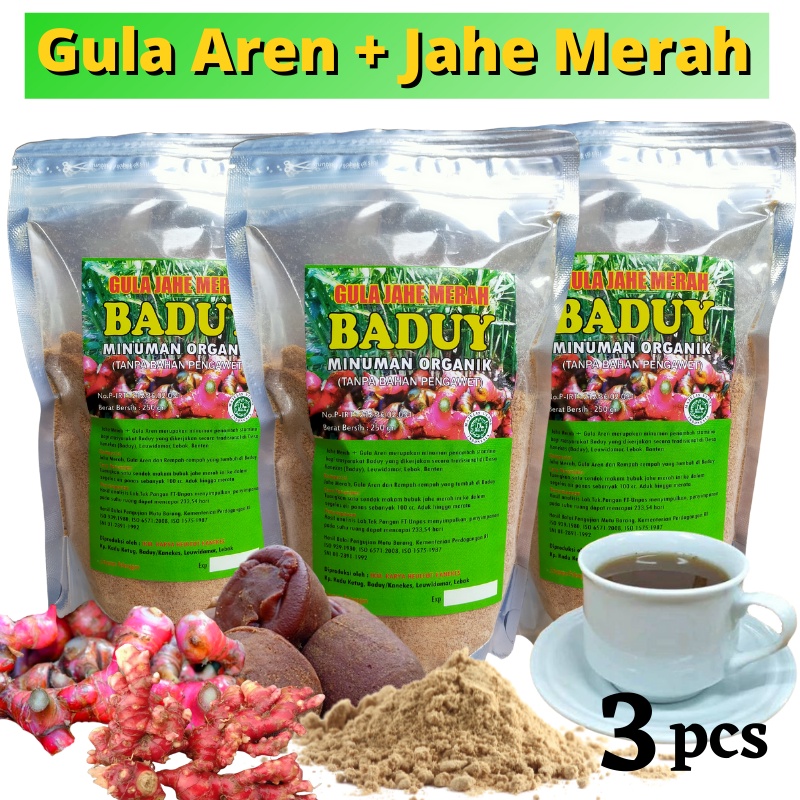 

Bundling Gula Jahe Merah Baduy - Bandrek 250gr - Minuman Organik - Gula Aren + Jahe Merah - Bandrek Asli Baduy Lebak Banten