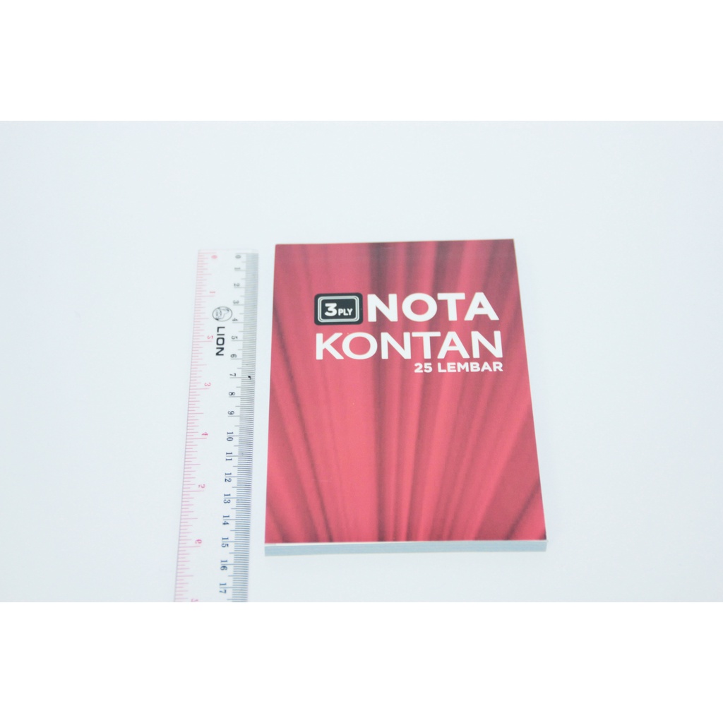 

Nota Kontan Rangkap 3 1/4 Folio Ukuran 10,5 cm x 15,5 cm Isi 25 Lembar