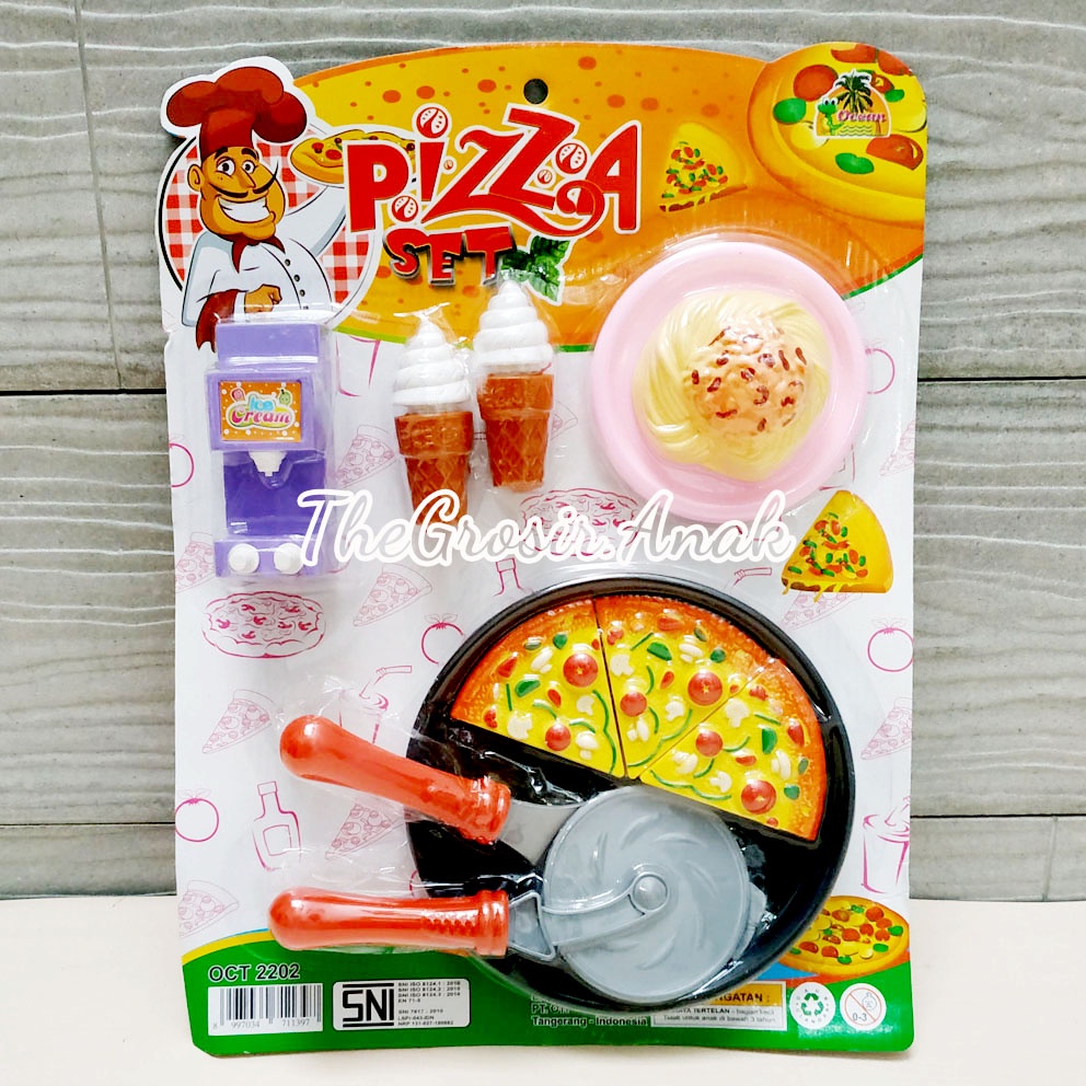 Pizza Set 2202 Mainan Masak-masakan Potong Spaghetti Ice Cream