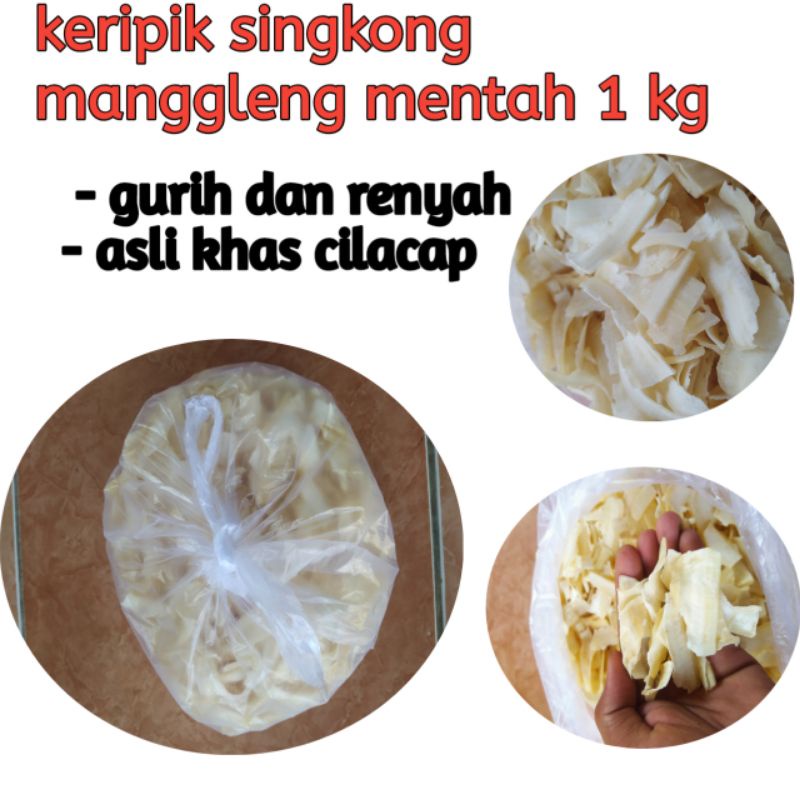 keripik manggleng singkong mentah 1 kg super gurih