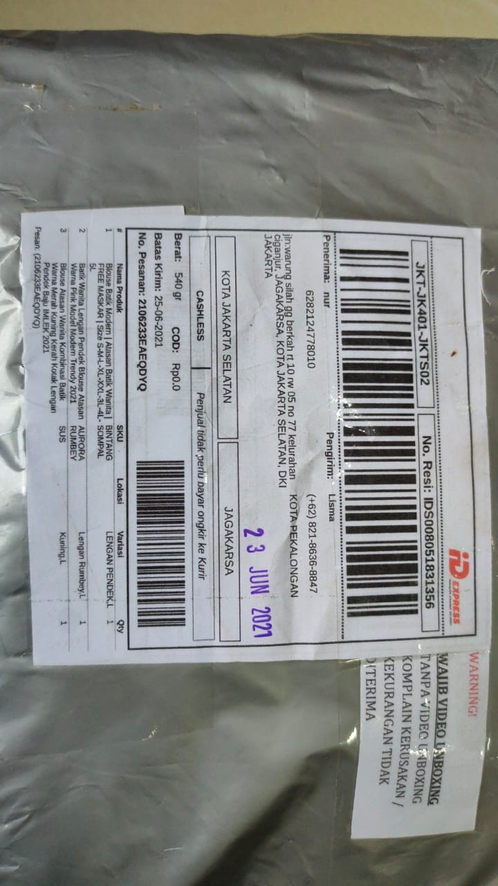 Blouse Atasan Wanita Kombinasi Batik Warna Merah Kuning Kerah Kotak Lengan Pendek Baju Imlek 2021