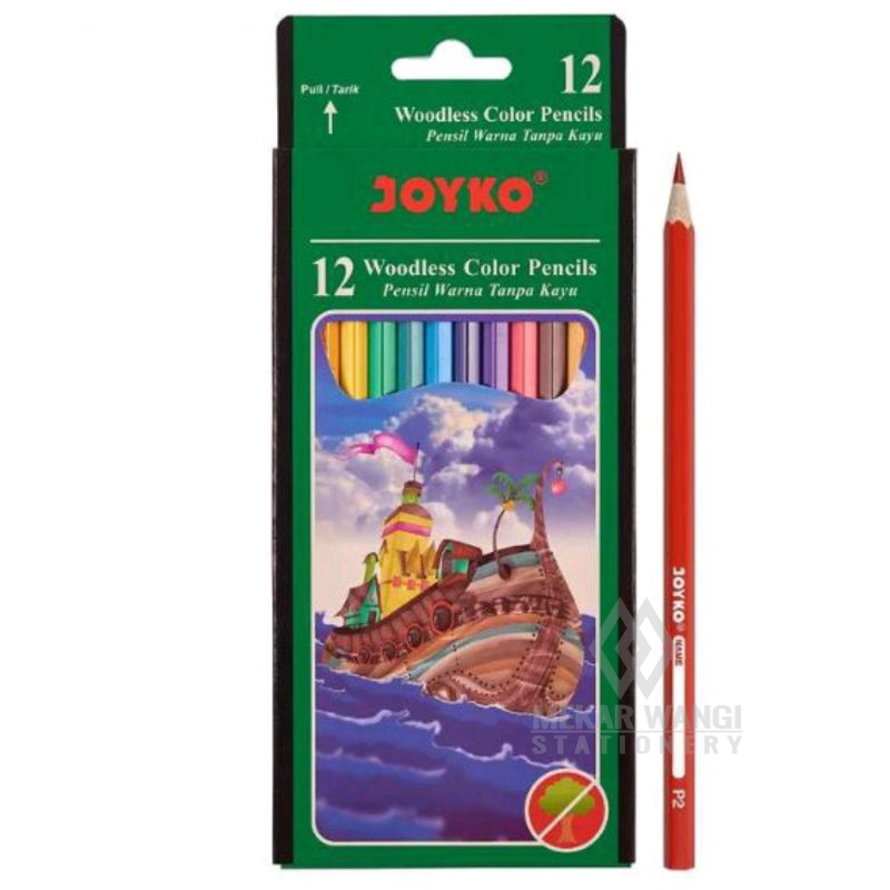 

Pensil Warna panjang / Color Pencil Joyko CP-103 / 12 Warna
