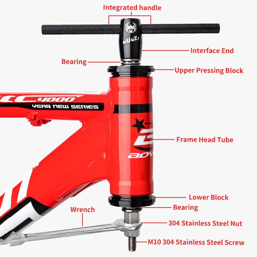 Lanfy Pasang Alat Pelepas Pasang Sepeda Bike Alat Bongkar Pasang Statis Tekan-in Sepeda Jalan Gigi Tetap Bawah Bracket Bearing Instalasi Repair Kit Bracket Bawah Pasang Kit Pelepas