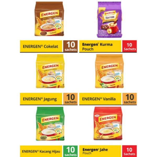 ENERGEN POUCH isi 10 Sachets All Varian