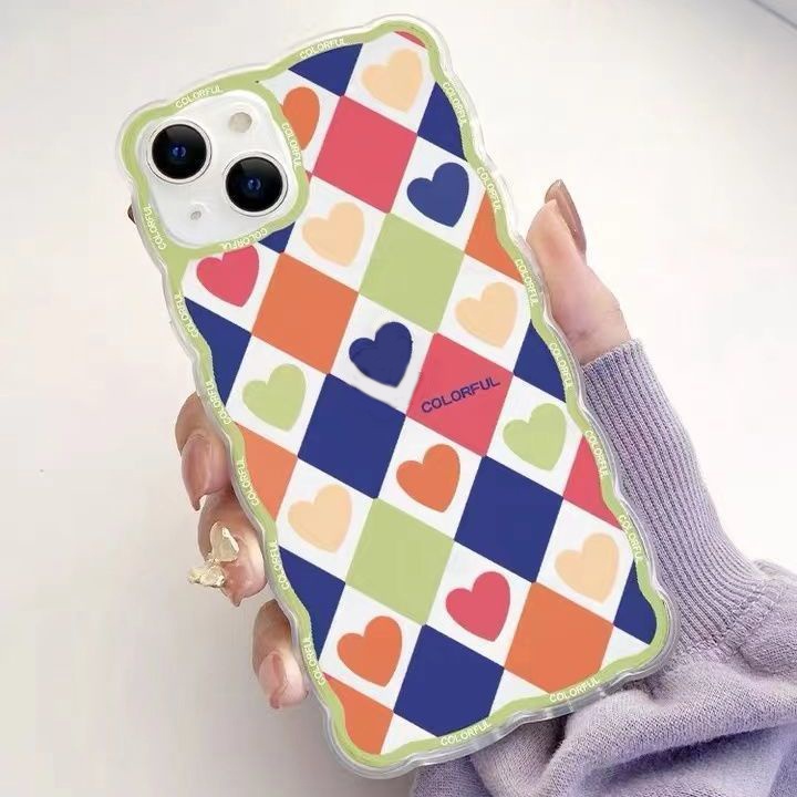 Soft Case TPU Transparan Motif Kotak-Kotak Untuk Iphone 13 12 Mini 11 Pro X XR XS Max SE 2020 6 6S 7 8 Plus